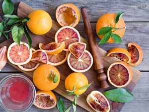 Preview wallpaper citrus, oranges, grapefruit, dishes, juice