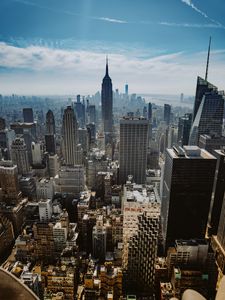 Preview wallpaper city, aerial view, architecture, metropolis, skyscrapers