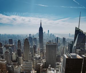 Preview wallpaper city, aerial view, architecture, metropolis, skyscrapers