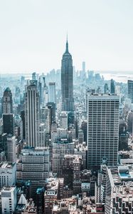 Preview wallpaper city, aerial view, architecture, buildings, metropolis, cityscape, new york