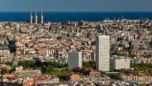 Preview wallpaper city, aerial view, architecture, buildings, cityscape