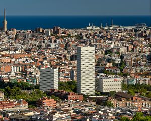 Preview wallpaper city, aerial view, architecture, buildings, cityscape