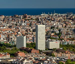 Preview wallpaper city, aerial view, architecture, buildings, cityscape