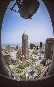 Preview wallpaper city, aerial view, buildings, architecture, view, overview