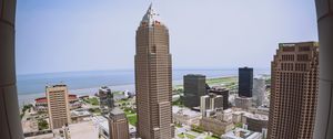 Preview wallpaper city, aerial view, buildings, architecture, view, overview