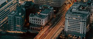 Preview wallpaper city, aerial view, buildings, bridge, architecture, urban