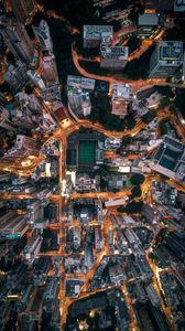 Preview wallpaper city, aerial view, buildings, architecture, overview