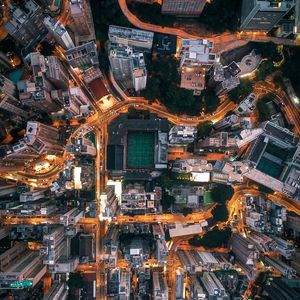 Preview wallpaper city, aerial view, buildings, architecture, overview