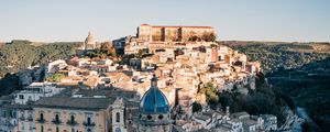 Preview wallpaper city, aerial view, buildings, architecture, ragusa, italy