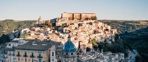 Preview wallpaper city, aerial view, buildings, architecture, ragusa, italy