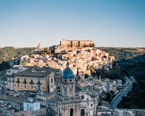 Preview wallpaper city, aerial view, buildings, architecture, ragusa, italy