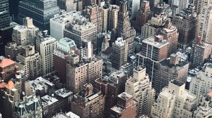 Preview wallpaper city, aerial view, buildings, metropolis
