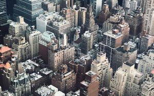 Preview wallpaper city, aerial view, buildings, metropolis