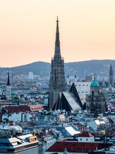 Preview wallpaper city, aerial view, buildings, architecture, old