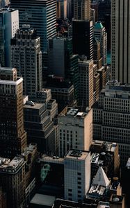 Preview wallpaper city, aerial view, buildings, architecture, metropolis, new york