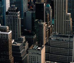 Preview wallpaper city, aerial view, buildings, architecture, metropolis, new york