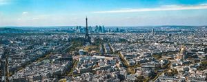 Preview wallpaper city, aerial view, buildings, architecture, paris, france