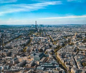 Preview wallpaper city, aerial view, buildings, architecture, paris, france