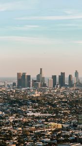 Preview wallpaper city, aerial view, buildings, horizon, cityscape