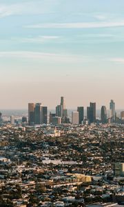 Preview wallpaper city, aerial view, buildings, horizon, cityscape