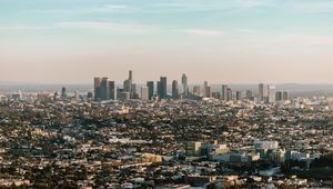 Preview wallpaper city, aerial view, buildings, horizon, cityscape