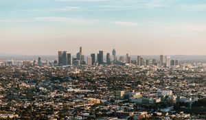 Preview wallpaper city, aerial view, buildings, horizon, cityscape