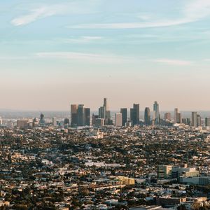 Preview wallpaper city, aerial view, buildings, horizon, cityscape