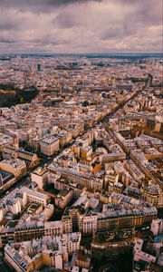 Preview wallpaper city, aerial view, buildings, overview, horizon