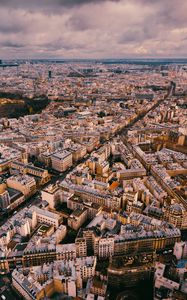 Preview wallpaper city, aerial view, buildings, overview, horizon