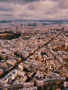 Preview wallpaper city, aerial view, buildings, overview, horizon