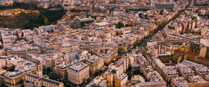 Preview wallpaper city, aerial view, buildings, overview, horizon