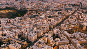 Preview wallpaper city, aerial view, buildings, overview, horizon