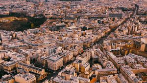 Preview wallpaper city, aerial view, buildings, overview, horizon