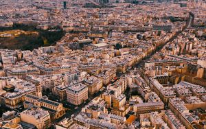 Preview wallpaper city, aerial view, buildings, overview, horizon