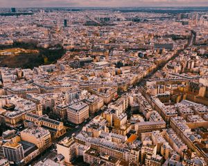 Preview wallpaper city, aerial view, buildings, overview, horizon