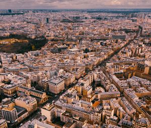 Preview wallpaper city, aerial view, buildings, overview, horizon