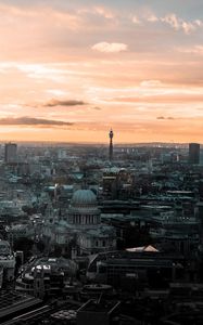 Preview wallpaper city, aerial view, buildings, architecture, overview, london, great britain
