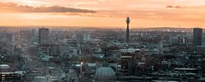 Preview wallpaper city, aerial view, buildings, architecture, overview, london, great britain