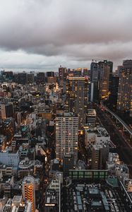 Preview wallpaper city, aerial view, buildings, metropolis, tokyo, japan