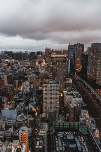 Preview wallpaper city, aerial view, buildings, metropolis, tokyo, japan