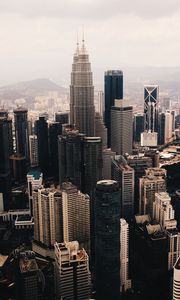 Preview wallpaper city, aerial view, buildings, architecture, kuala lumpur, malaysia