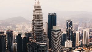 Preview wallpaper city, aerial view, buildings, architecture, kuala lumpur, malaysia