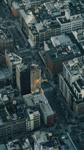 Preview wallpaper city, aerial view, buildings, street, architecture, metropolis