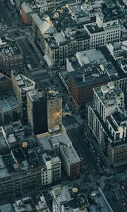 Preview wallpaper city, aerial view, buildings, street, architecture, metropolis