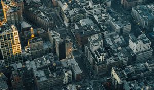 Preview wallpaper city, aerial view, buildings, street, architecture, metropolis