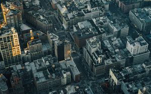 Preview wallpaper city, aerial view, buildings, street, architecture, metropolis