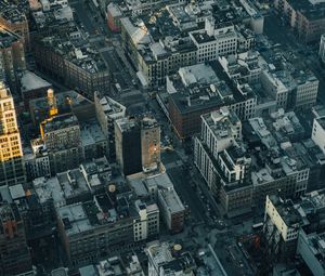 Preview wallpaper city, aerial view, buildings, street, architecture, metropolis