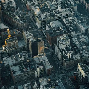 Preview wallpaper city, aerial view, buildings, street, architecture, metropolis