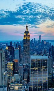 Preview wallpaper city, aerial view, buildings, metropolis, architecture, new york