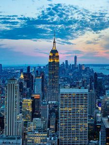 Preview wallpaper city, aerial view, buildings, metropolis, architecture, new york